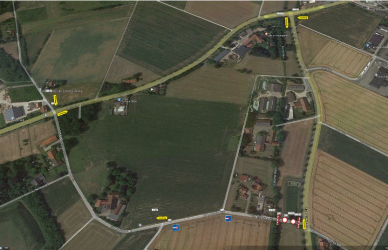 Sperrung der Oldendorfer Straße in Borgholzhausen Plan für die Sperrung der Oldendorfer Straße in Borgholzhausen
