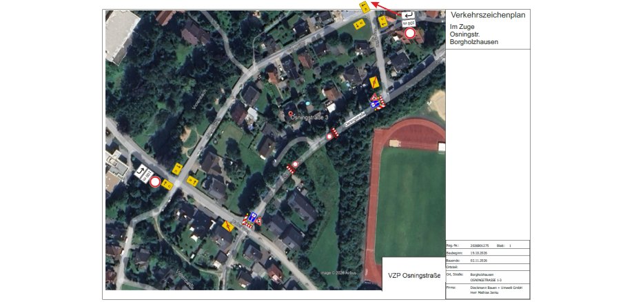 Umleitungsplan Osningstraße Umleitungsplan Osningstraße