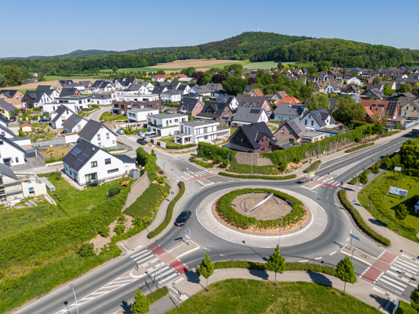 Hier ist ein Luftbild des Baugebiets Enkefeld zu sehen.
