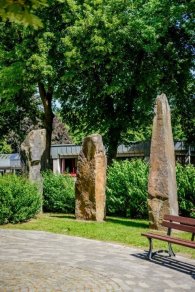 New Haven Platz Borgholzhausen 3 Stelen auf dem New Haven Platz in Borgholzhausen