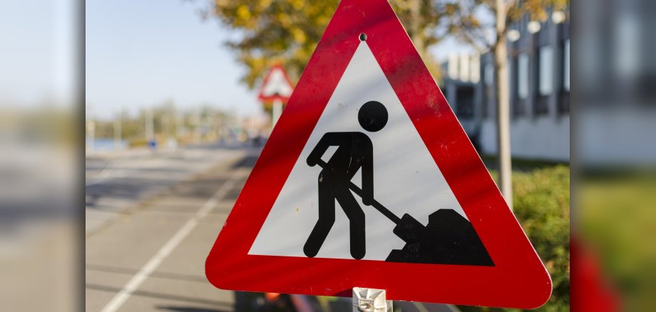 Straßensperre in Borgholzhausen Straßensperre in Borgholzhausen