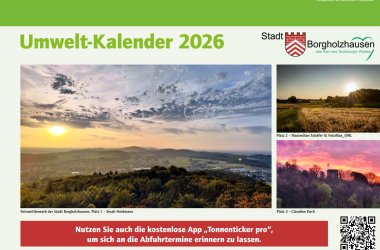 Bild von der Vorderseite des Umweltkalenders