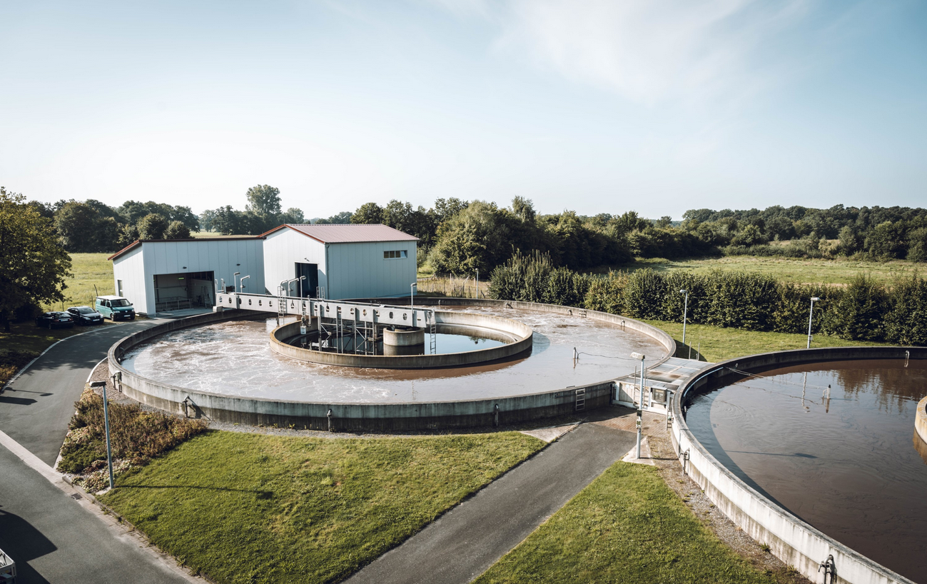 Auf dem Bild ist die Zentralkläranlage in Borgholzhausen zu sehen.